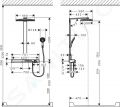 Hansgrohe Rainmaker Select Sprchov set Showerpipe 460 s termostatom, 2 prdy, biela/chrm