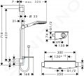 Hansgrohe Raindance Select E Sprchov set 120 s termostatom Ecostat Select, 3 prdy, chrm