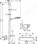 Hansgrohe Raindance Select E Sprchov set 120 s termostatom Ecostat Select, 3 prdy, chrm