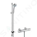 Hansgrohe Croma 100 Sprchov set s termostatom, 3 prdy, ty 90 cm, chrm
