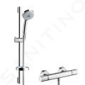Hansgrohe Croma 100 Sprchov set s termostatom, 3 prdy, ty 65 cm, chrm