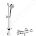 Hansgrohe Croma 100 Sprchov set s termostatom, 3 prdy, ty 650 mm, chrm