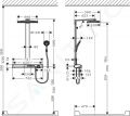 Hansgrohe Rainmaker Select Sprchov set Showerpipe 460 s termostatom, 2 prdy, biela/chrm