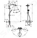 Hansgrohe Raindance Sprchov set Showerpipe 240 s termostatom, 3 prdy, chrm