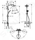 Hansgrohe Raindance S Sprchov set Showerpipe 240 s termostatom, 3 prdy, EcoSmart 9 l/min, chrm