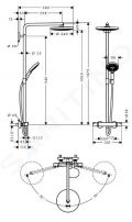 Hansgrohe Raindance Select S Sprchov set s termostatom, 240 mm, 2 prdy, chrm