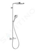 Hansgrohe Raindance Select S Sprchov set s termostatom, 24 cm, 2 prdy, biela/chrm