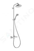 Hansgrohe Croma 220 Sprchov set Showerpipe s termostatom, 22 cm, 4 prdy, EcoSmart 9 l/min, chrm