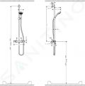 Hansgrohe Croma Select S Sprchov set SemiPipe Multi s termostatom, biela/chrm