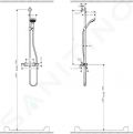 Hansgrohe Croma Select E Sprchov set SemiPipe Multi s termostatom, biela/chrm