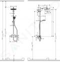 Hansgrohe Crometta Sprchov sprava S 240 Showerpipe s termostatom,  EcoSmart 9 l/min, chrm