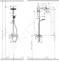 Hansgrohe Crometta Sprchov sprava Showerpipe S 24 s batriou chrm