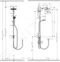 Hansgrohe Crometta Sprchov set 240 Showerpipe na renovcie, 1 prd, EcoSmart, chrm