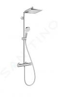 Hansgrohe Crometta Sprchov sprava E 240 Showerpipe s termostatom, EcoSmart 9 l/min, chrm