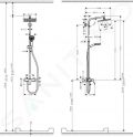 Hansgrohe Crometta Sprchov sprava Showerpipe E 240, s batriou, chrm