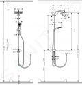 Hansgrohe Crometta Sprchov sprava E 240 Showerpipe na renovcie, EcoSmart 9 l/min, chrm