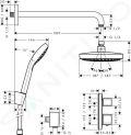 Hansgrohe Croma Select E Sprchov set 180 s termostatom Ecostat E, 2 prdy, chrm