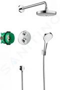 Hansgrohe Croma Select S Sprchov set 180 s termostatom Ecostat S, 2 prdy, chrm