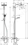 Hansgrohe Crometta Set Showerpipe E 240 s vaovm termostatom, 2 prdy, chrm