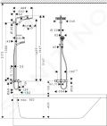 Hansgrohe Crometta Set Showerpipe E 240 s vaovm termostatom, 2 prdy, chrm