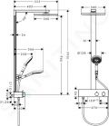 Hansgrohe Raindance E Sprchov sprava Showerpipe 300, s termostatom 350, chrm