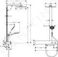 Hansgrohe Raindance E Sprchov sprava Showerpipe 300 s termostatom 600, chrm