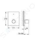 Grohe Grohtherm F Termostatick centrlna batria pod omietku, chrm