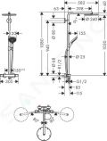 Hansgrohe Raindance Select S Sprchov set Showerpipe s termostatom, 3 prdy, chrm