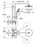 Grohe Euphoria Sprchov set System XXL s termostatom, 210 mm, chrm