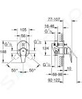 Grohe BauEdge Vaov batria pod omietku, s telesom, chrm