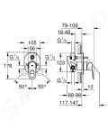 Grohe BauLoop Vaov batria pod omietku, s telesom, chrm