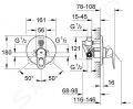 Grohe BauLoop Vaov batria pod omietku s telesom, chrm