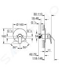 Grohe Start Flow Sprchov batria pod omietku s telesom, chrm