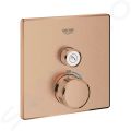 Grohe Grohtherm SmartControl Termostatick sprchov batria pod omietku s 1 ventilom, kefovan Warm Sunset