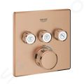 Grohe Grohtherm SmartControl Termostatick batria pod omietku, 3 ventily, kefovan Warm Sunset