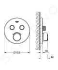 Grohe SmartControl Batria pod omietku, 2 vstupy, chrm