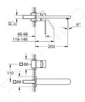 Grohe Plus Umvadlov batria L pod omietku, 2-otvorov intalcia, chrm