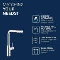 Grohe Essence Drezov� bat�ria s v�suvnou sp��kou, chr�m