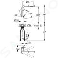 Grohe Essence Pkov drezov batria s vsuvnou spkou, supersteel