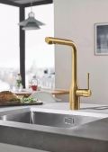 Grohe Essence Drezov batria s vsuvnou spkou, kefovan Cool Sunrise