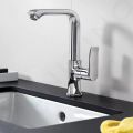 Hansgrohe Metris New Umvadlov batria s otonm vtokom a vpustom, chrm