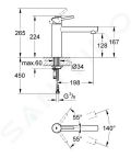 Grohe Concetto Pkov drezov batria, supersteel