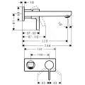 Hansgrohe Metris S Umvadlov batria pod omietku, chrm