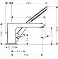 Hansgrohe Metris New Batria na okraj vane, 3-otvorov intalcia, chrm