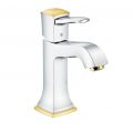 Hansgrohe Metropol Classic Pkov umvadlov batria 110 s pkovou rukovou, s odtokovou spravou s ahadlom, chrm/vzhad zlata