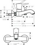 Hansgrohe Metropol Classic Pkov vaov batria, chrm/vzhad zlata