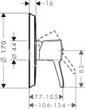 Hansgrohe Metropol Classic Pkov sprchov batria pod omietku s pkovou rukovou, chrm