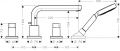 Hansgrohe Metris tvorotvorov vaov batria na okraj vane s vtokom 220 mm, chrm