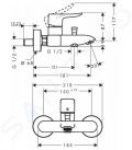 Hansgrohe Metris New Vaov batria, chrm