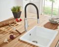 Grohe Concetto Drezov batria s flexibilnm ramenom s prepnaom, chrm